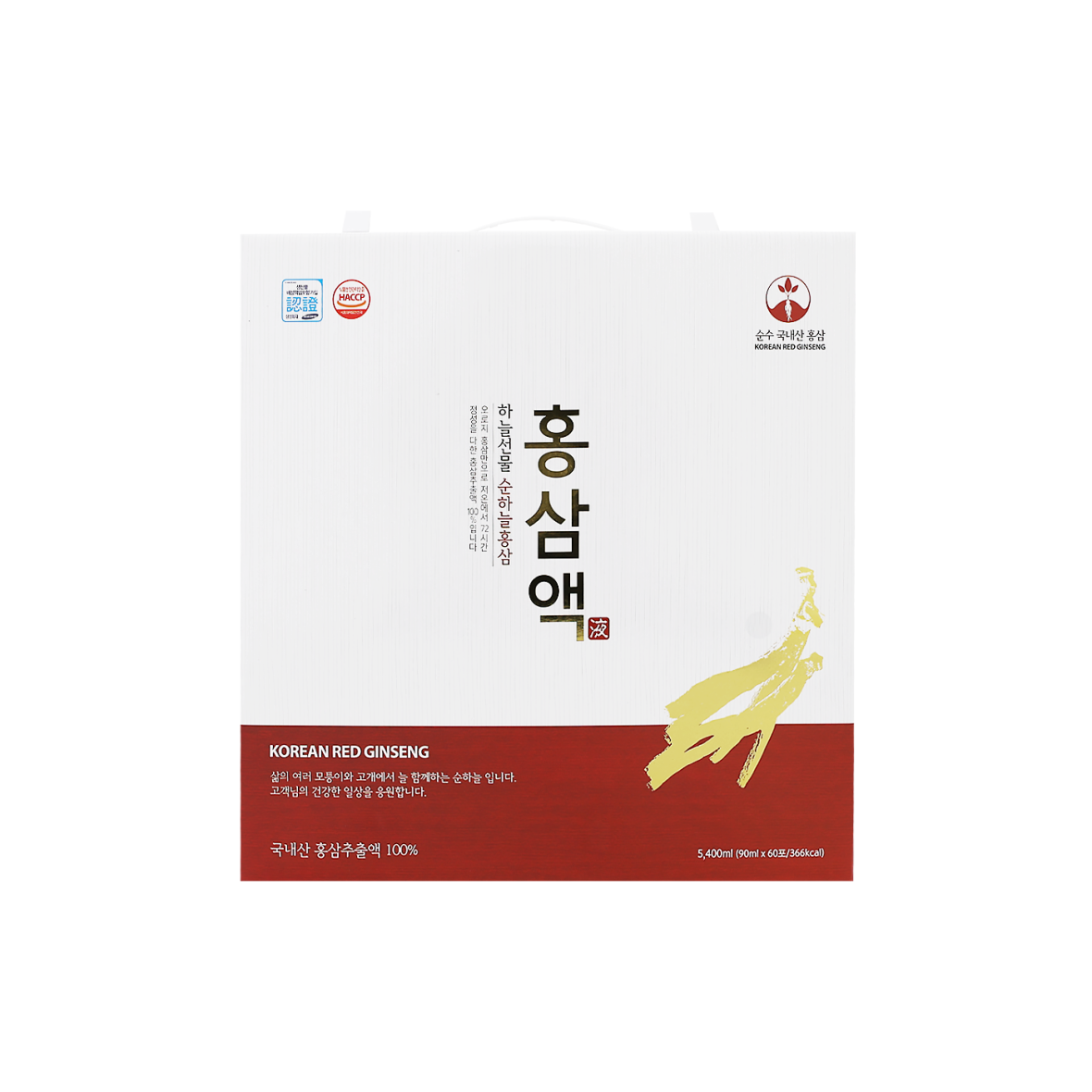 Soonhaneul Red Ginseng Pure Goryeo Red Ginseng Gin, 90ml 60pcs