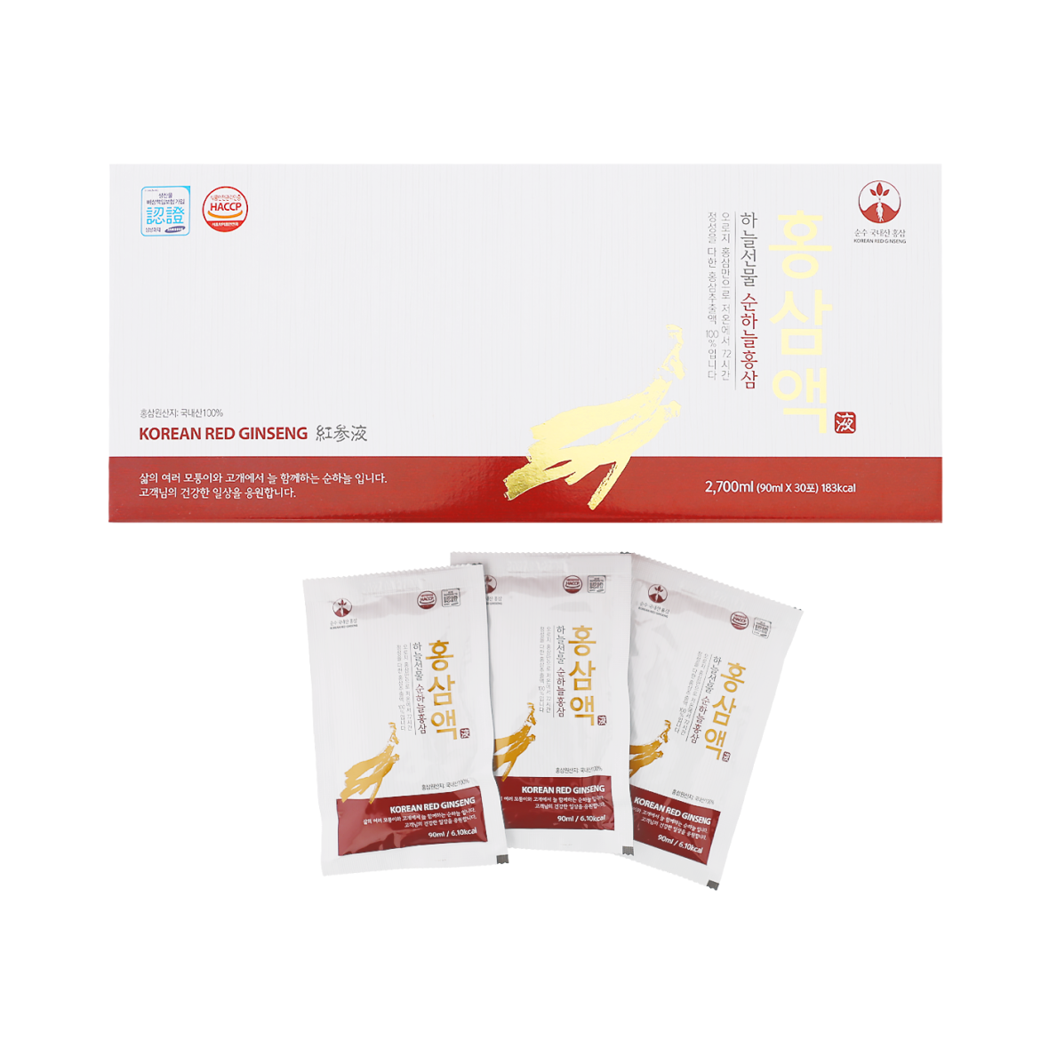 Soonhaneul Red Ginseng Pure Goryeo Red Ginseng Gin, 90ml 60pcs view 3